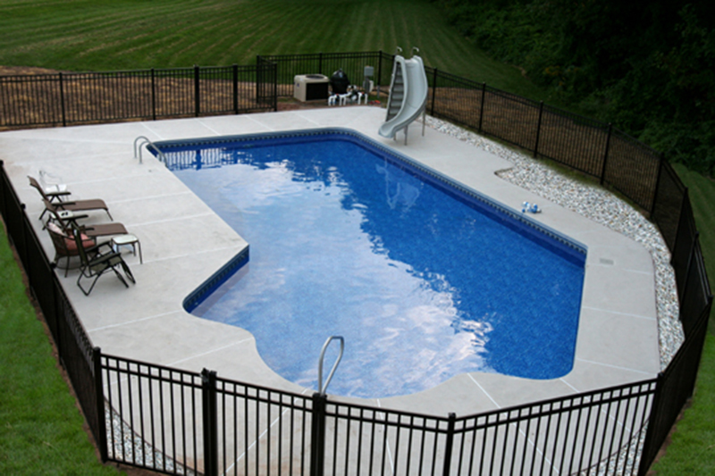Swimming pool and hand finished concrete project example 26
